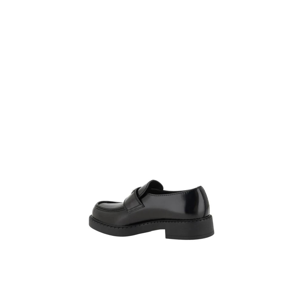 ENAMELED LEATHER LOAFERS WITH TEXTURED SOLE - 3