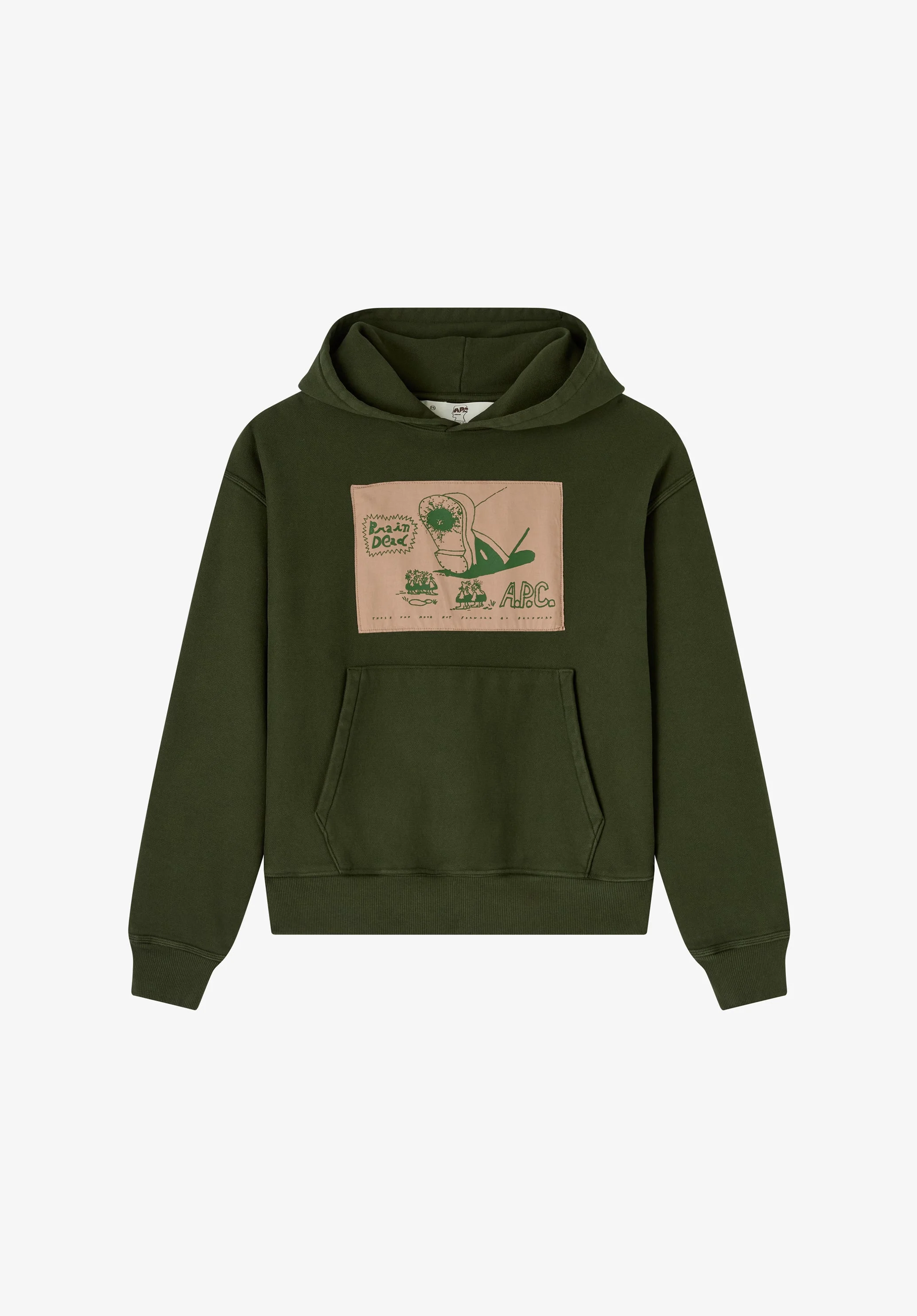 A.P.C. X BRAIN DEAD STOMP HOODIE - 1