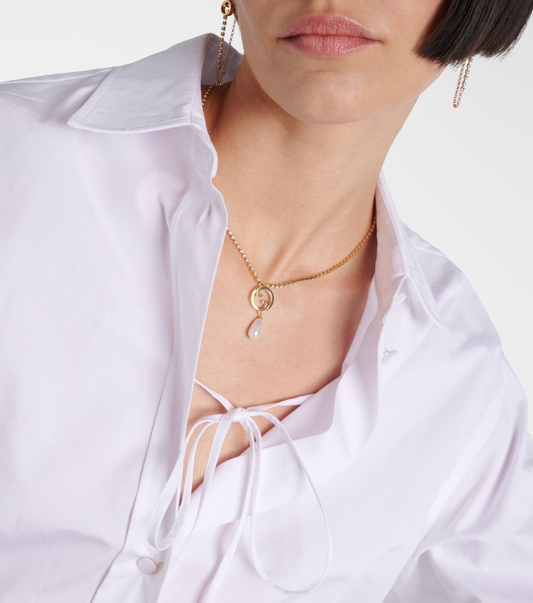 Gucci Blondie faux pearl necklace - 3