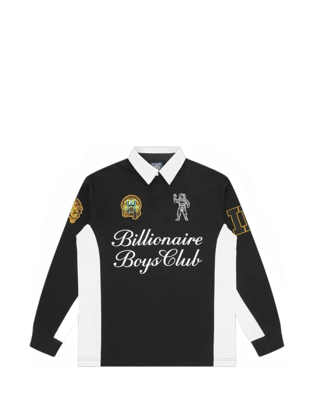 LOGO-EMBROIDERED PANELLED POLO SHIRT - 1