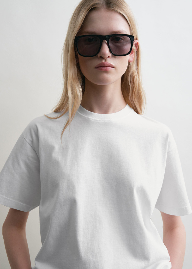 Straight cotton tee off-white 5
