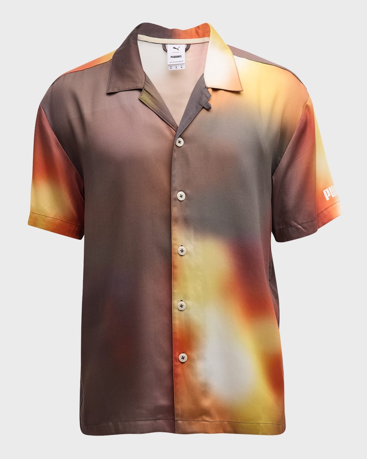 x Pleasures Men's Multicolor Camp Shirt - 1