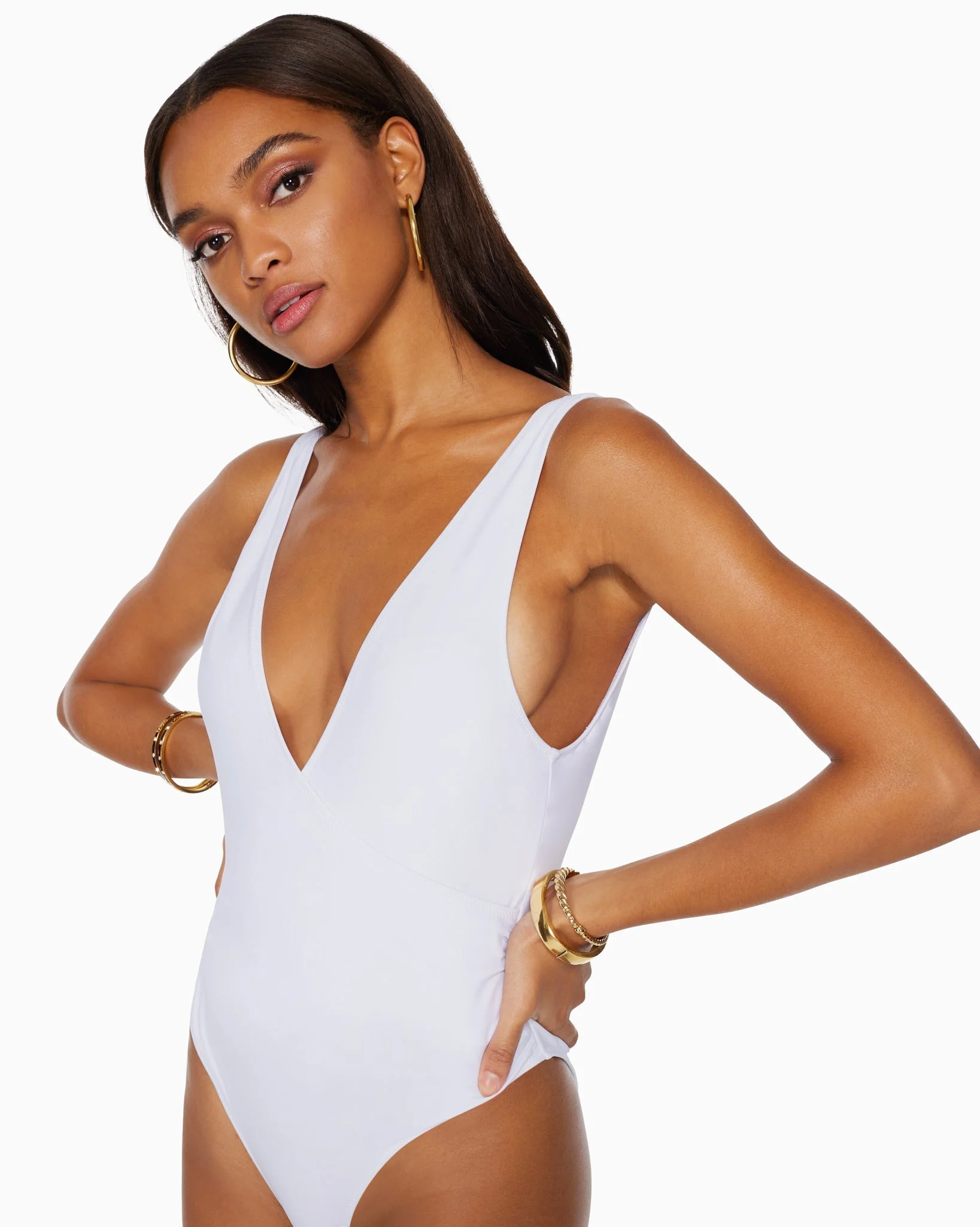 Soren V-Neck One Piece Swimsuit - 1