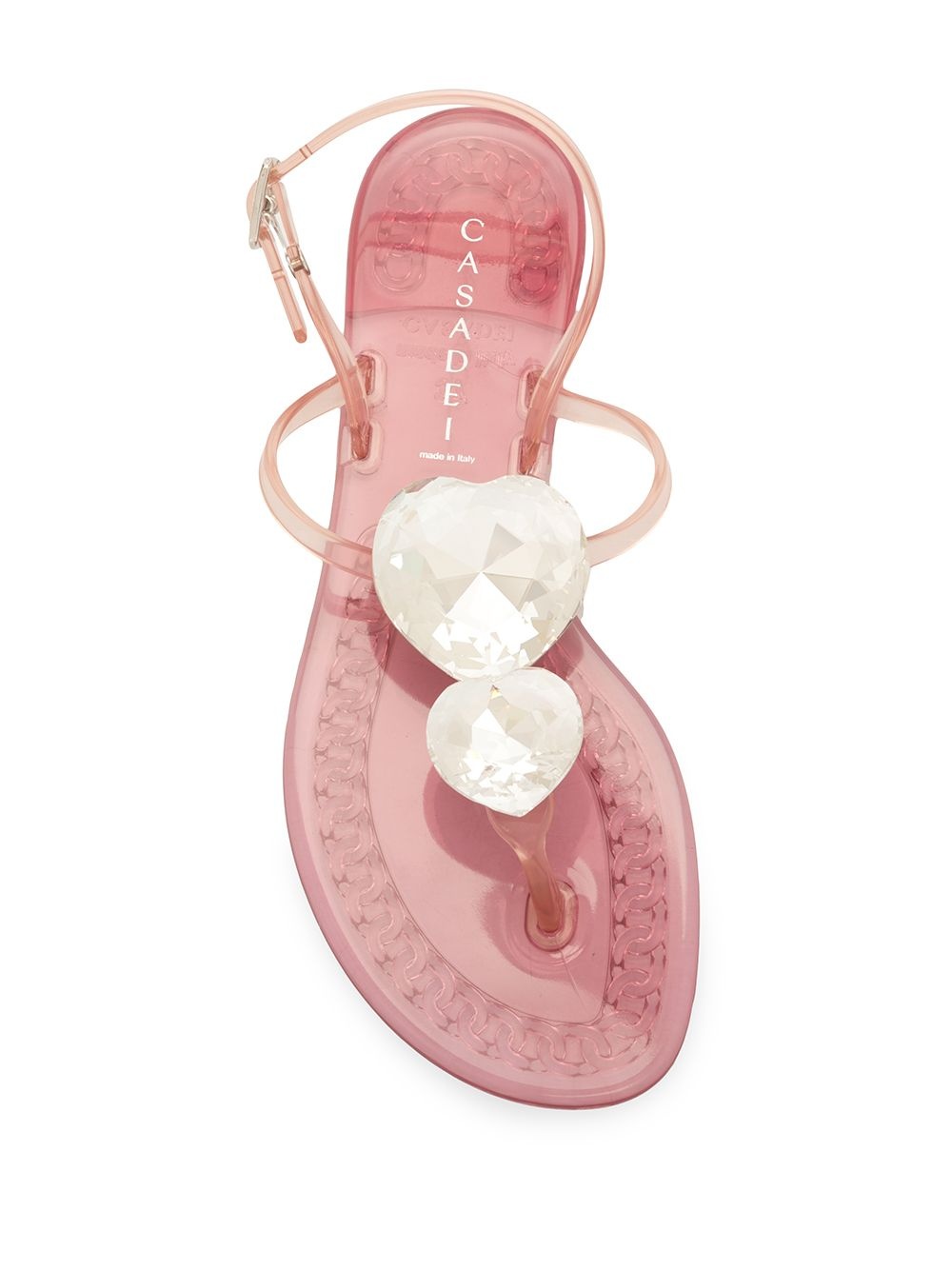 heart crystal-embellished sandals - 4