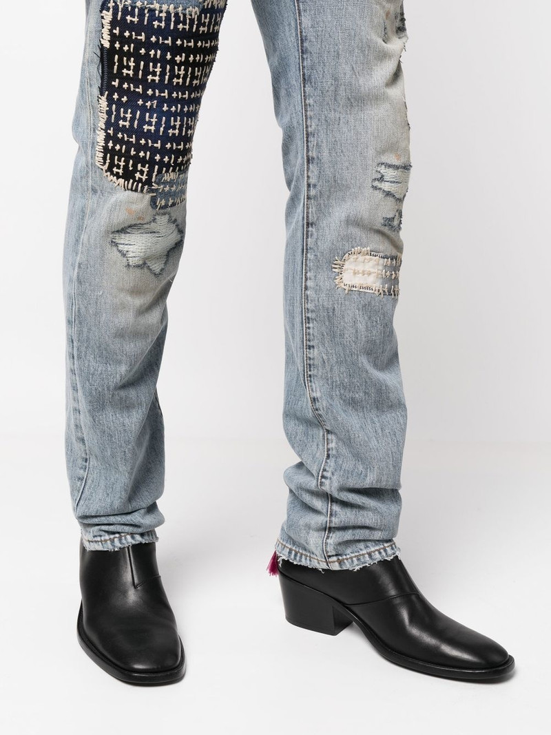 distressed-effect jeans 5