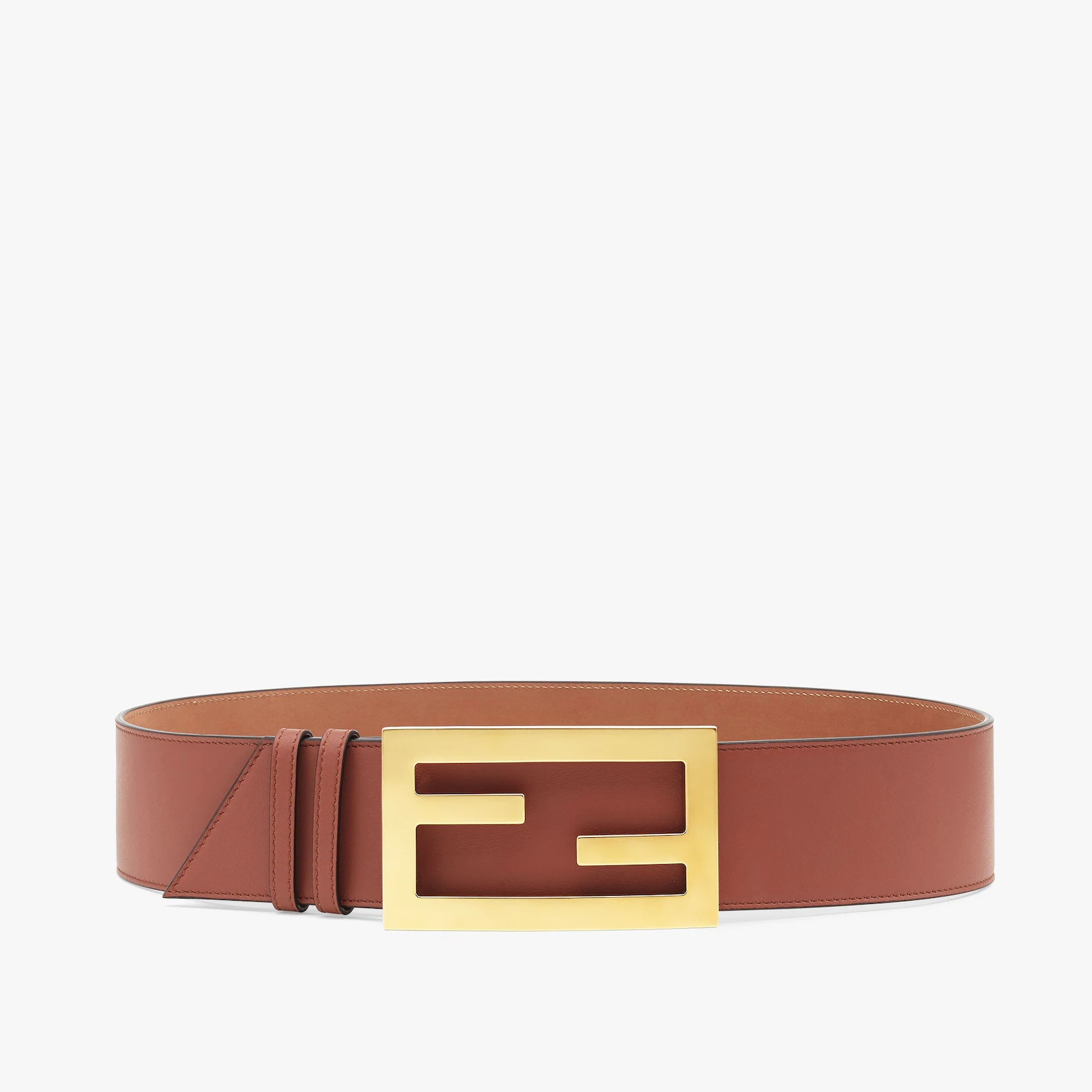 Brown leather belt - 1