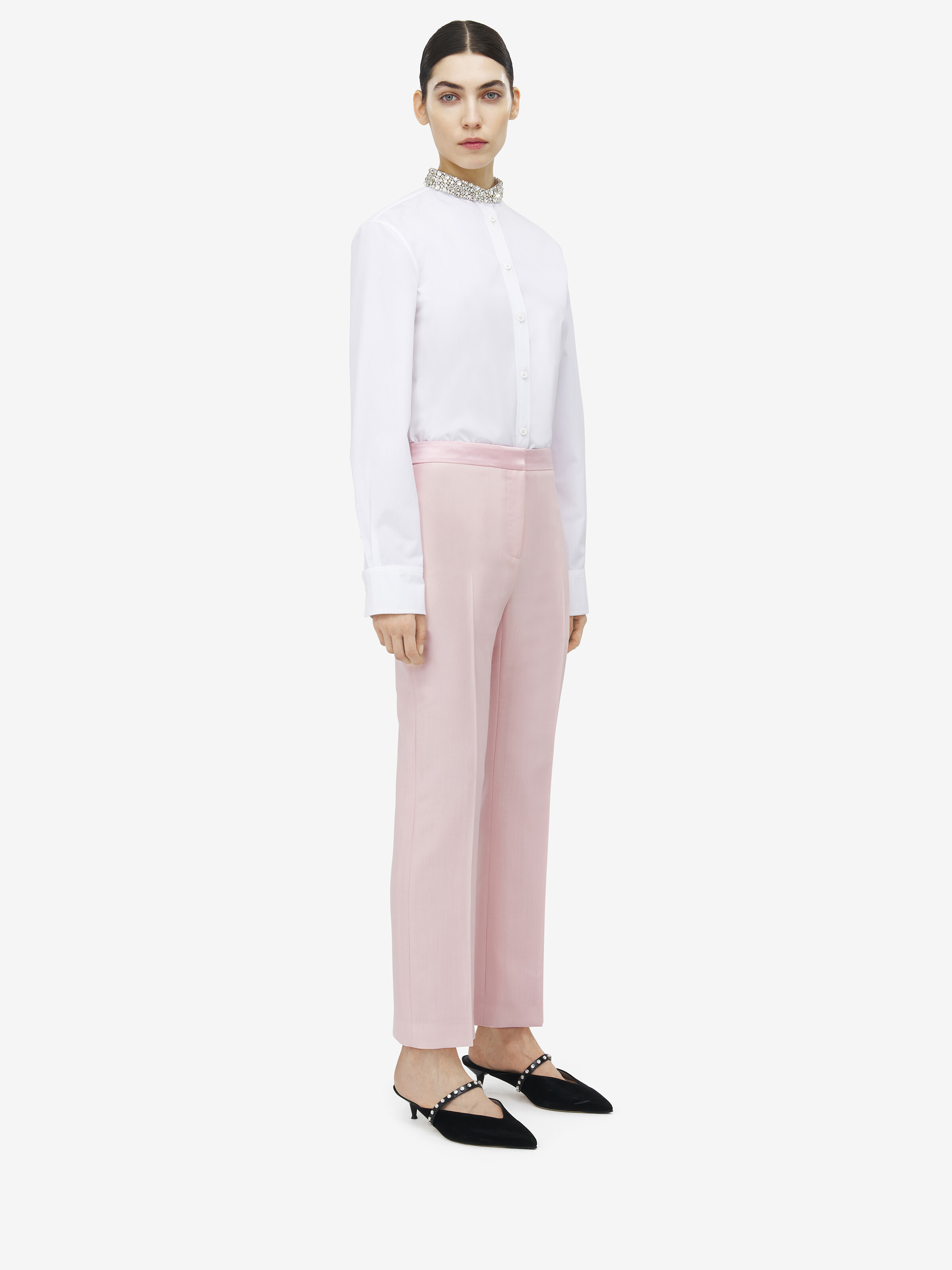 Wool Mohair Cigarette Trousers - 3