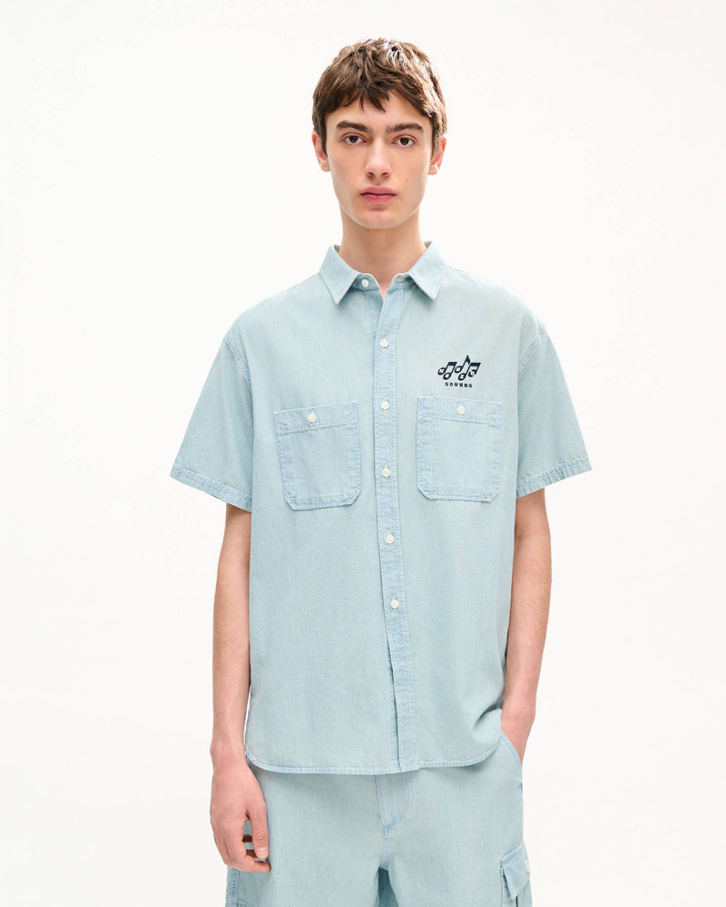 KENZO 'KENZO Sounds' casual short sleeve shirt in japanese denim outlook