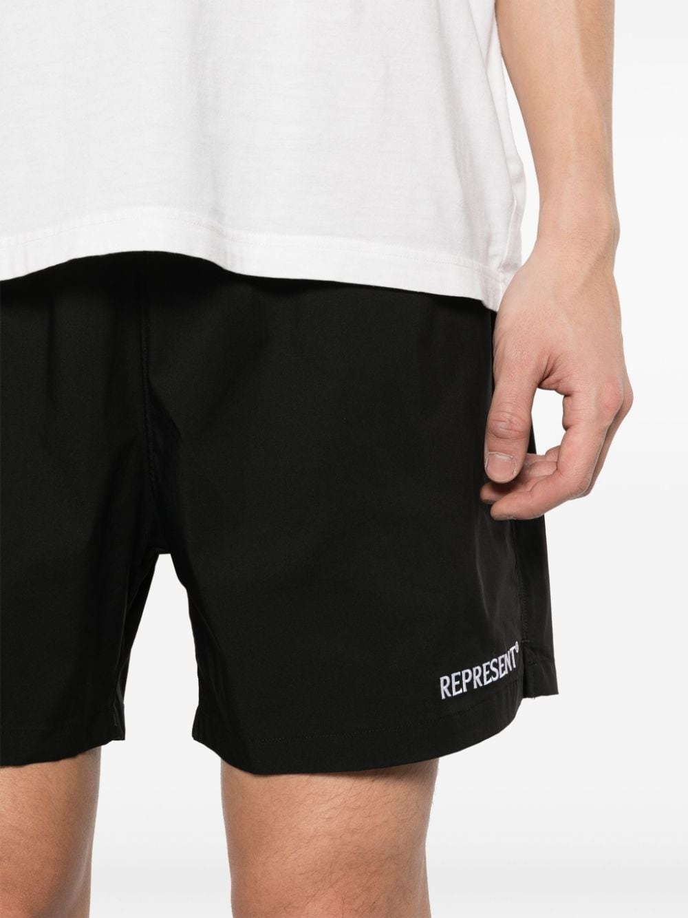 embroidered-logo track shorts - 5