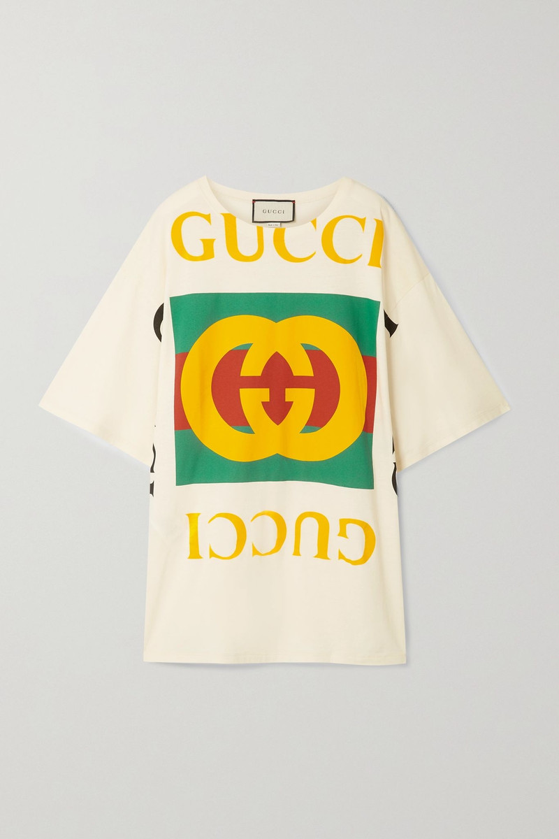 Oversized printed cotton-jersey T-shirt - 1