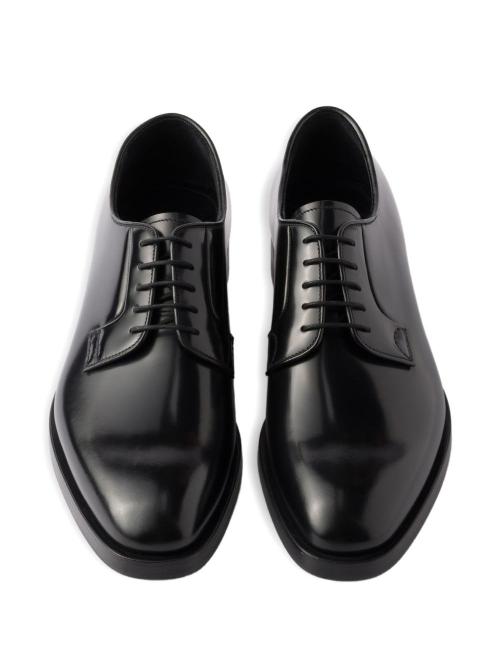 Brushed leather lace-up shoes - 3