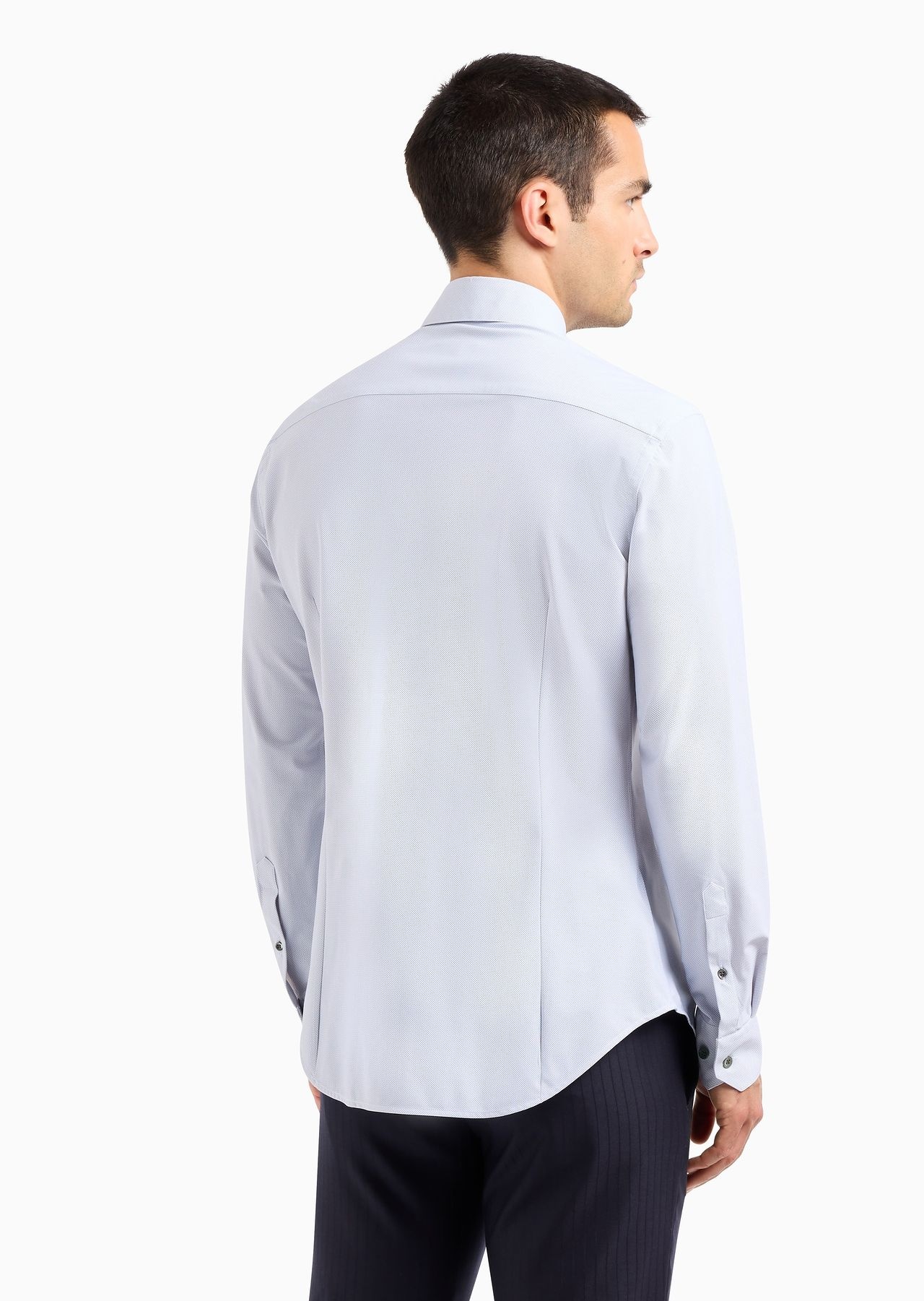 Slim-fit technical jersey shirt with micro-pattern - 3