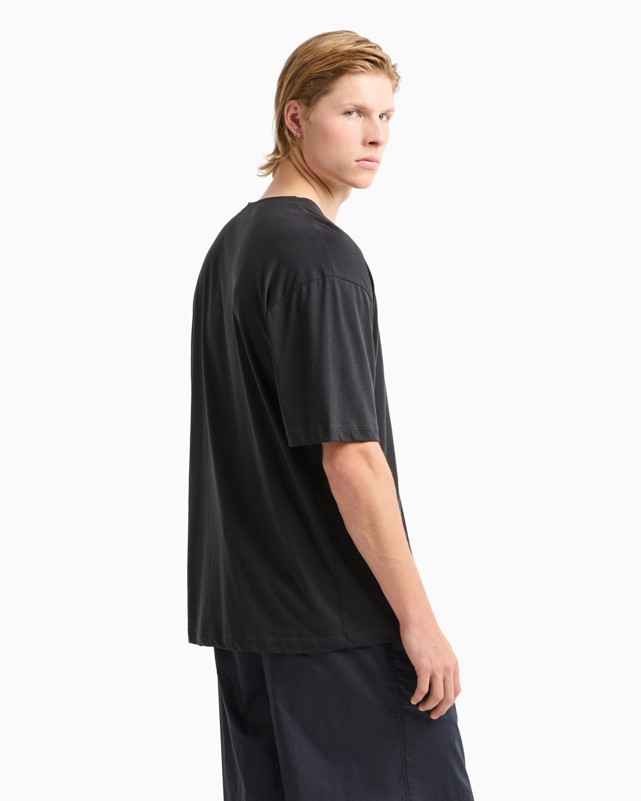 ASV SILK-BLEND JERSEY V-NECK T-SHIRT - 3