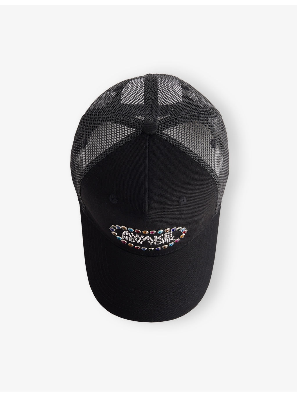 Gem Studded-Brand Cotton Trucker Hat - 4