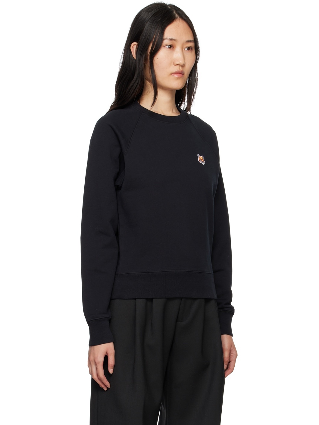 Black Fox Head Sweatshirt - 2
