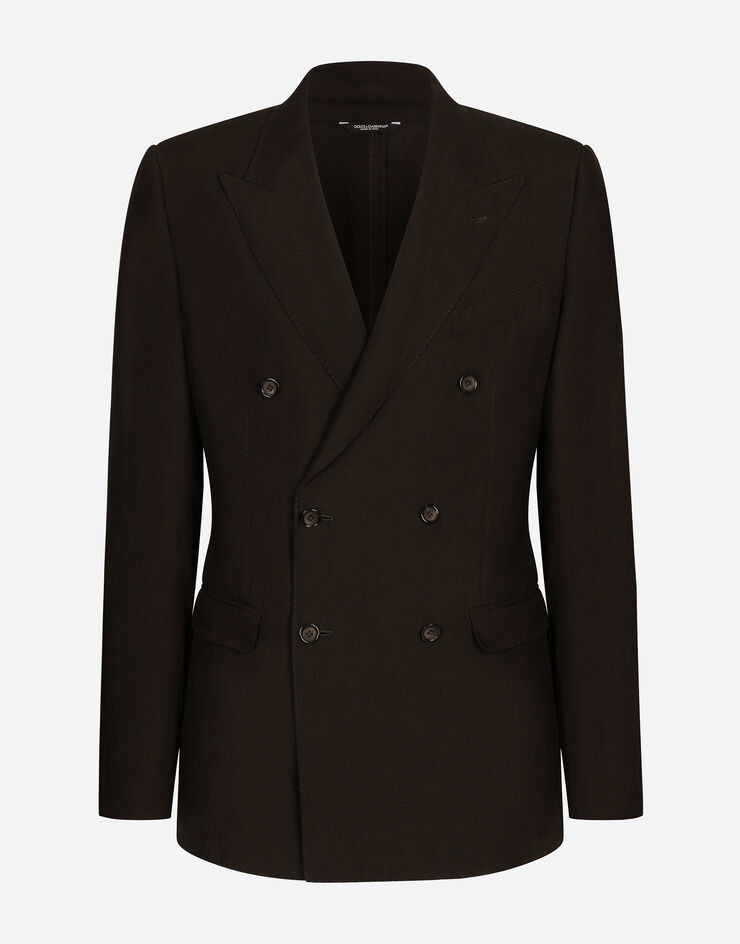 Double-breasted linen Taormina jacket - 1