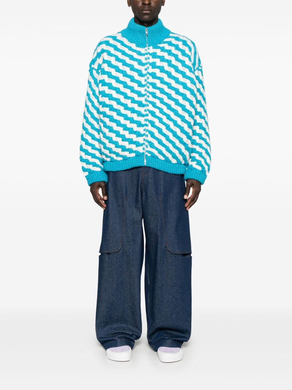 zip-up cardigan - 2