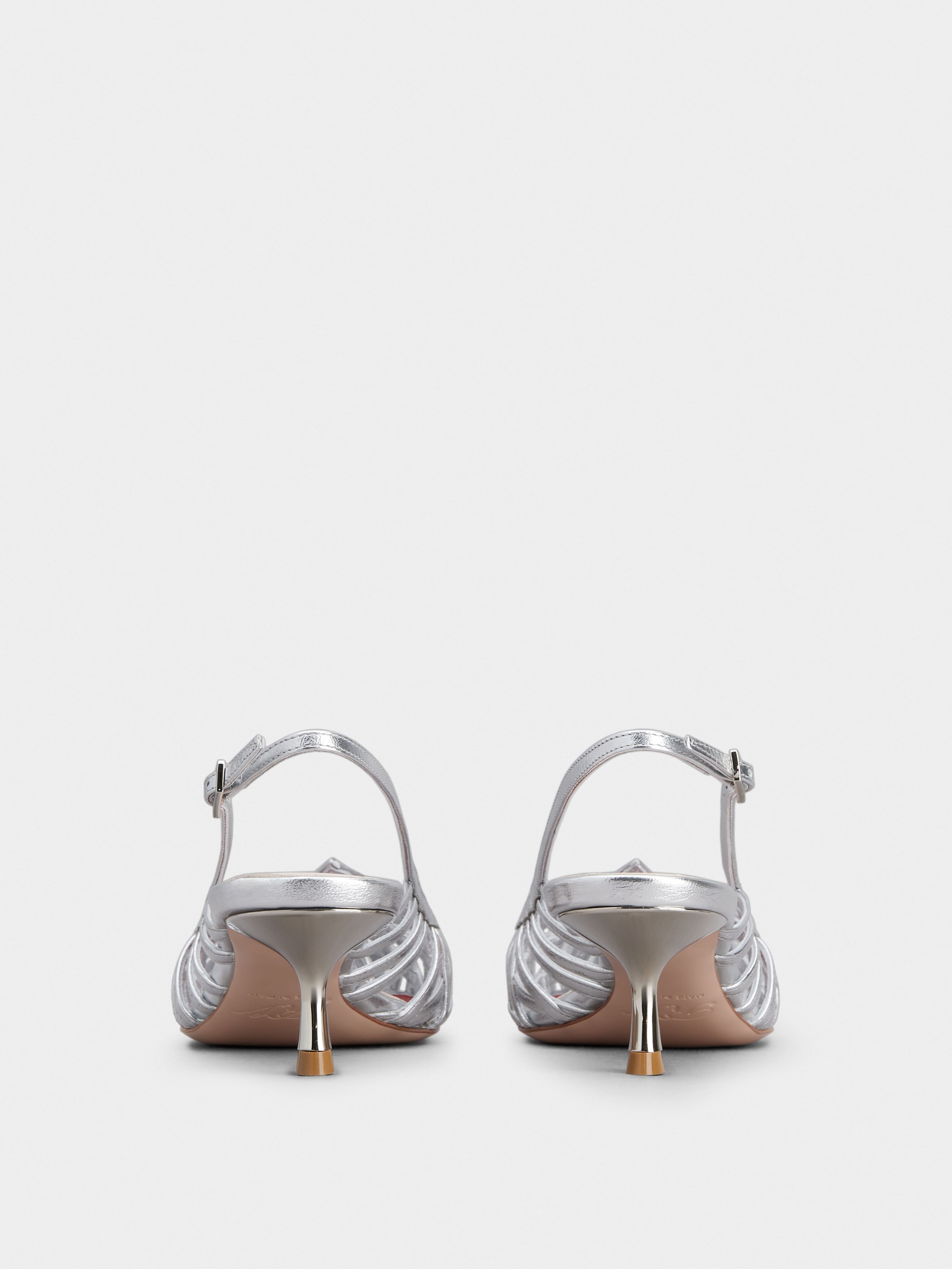 I Love Vivier Multistrap Slingback Pumps in Leather - 5