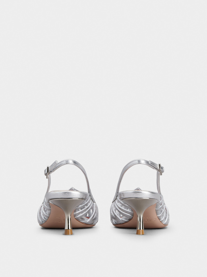 I Love Vivier Multistrap Slingback Pumps in Leather 5