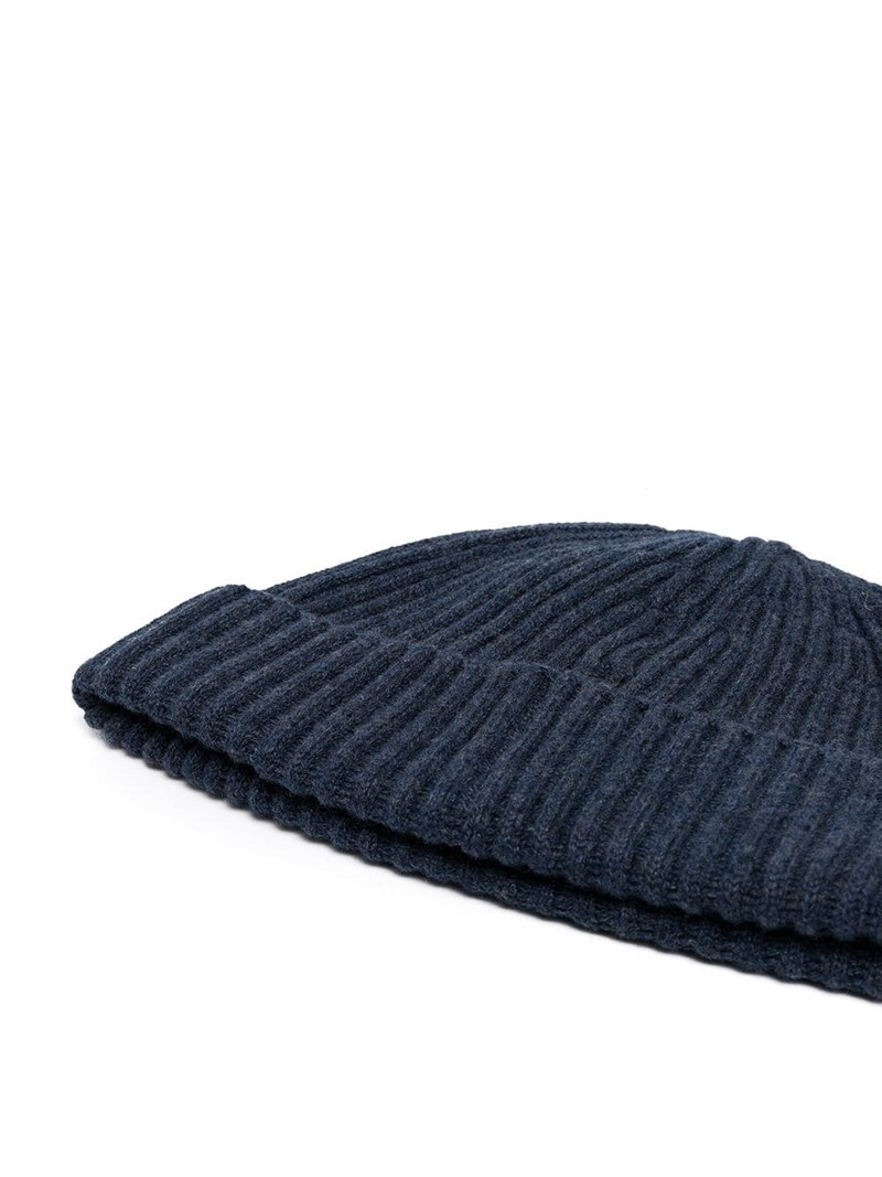 Brunello Cucinelli ribbed knit cashmere beanie outlook