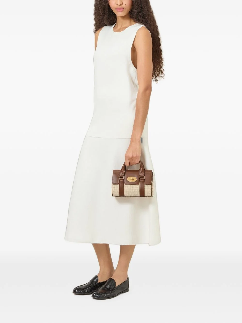 mini Bayswater raffia shoulder bag - 1
