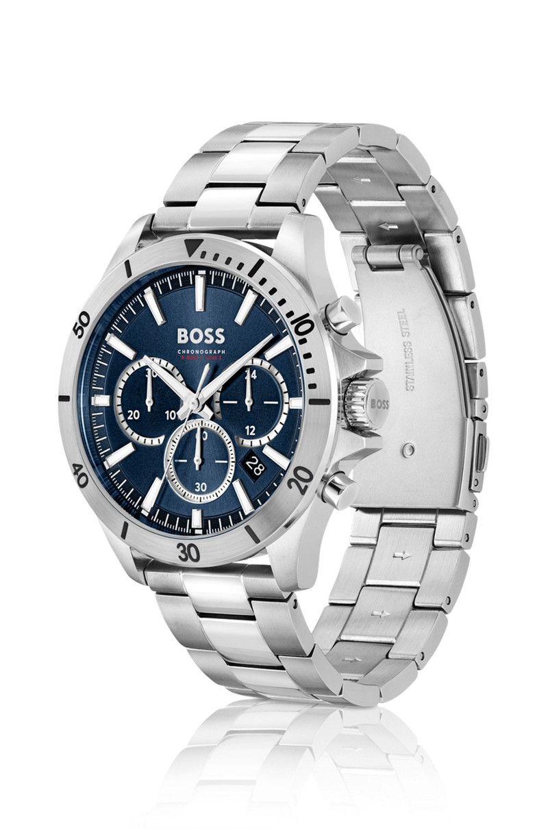BOSS BLUE-DIAL CHRONOGRAPH WATCH WITH LINK BRACELET outlook