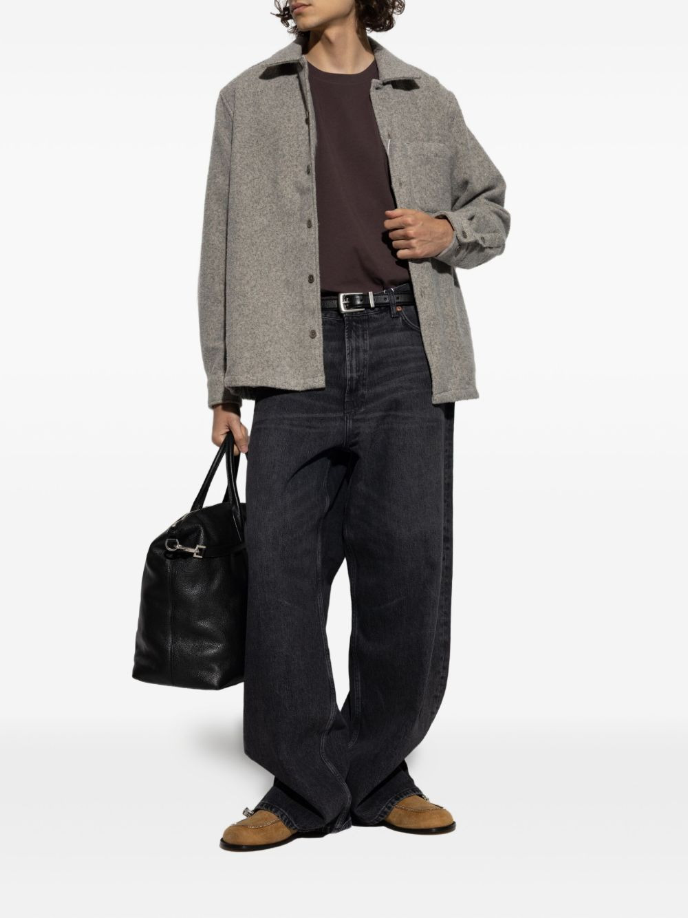 button-fastening overshirt - 2