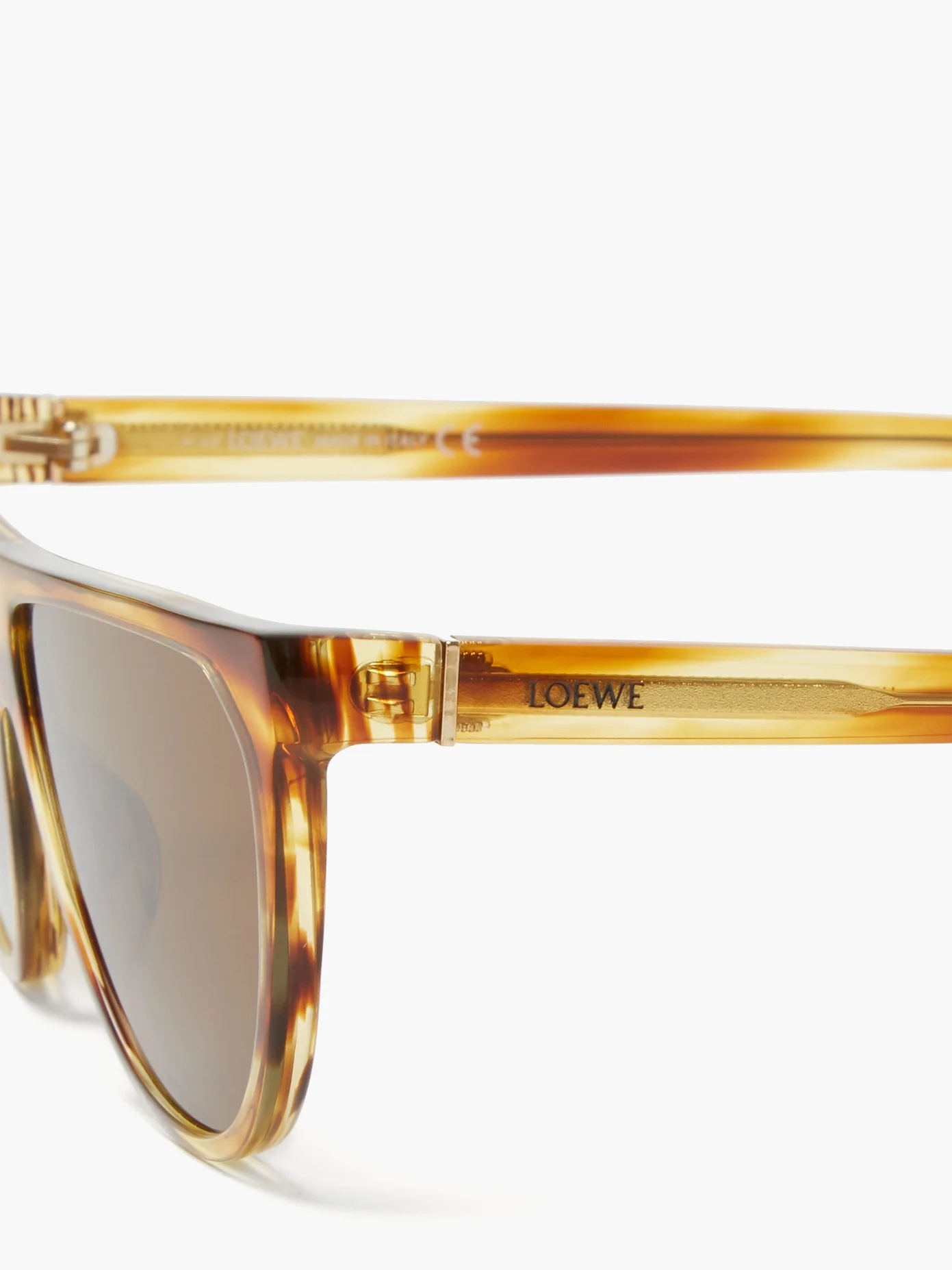 Flat-top acetate and metal sunglasses - 3