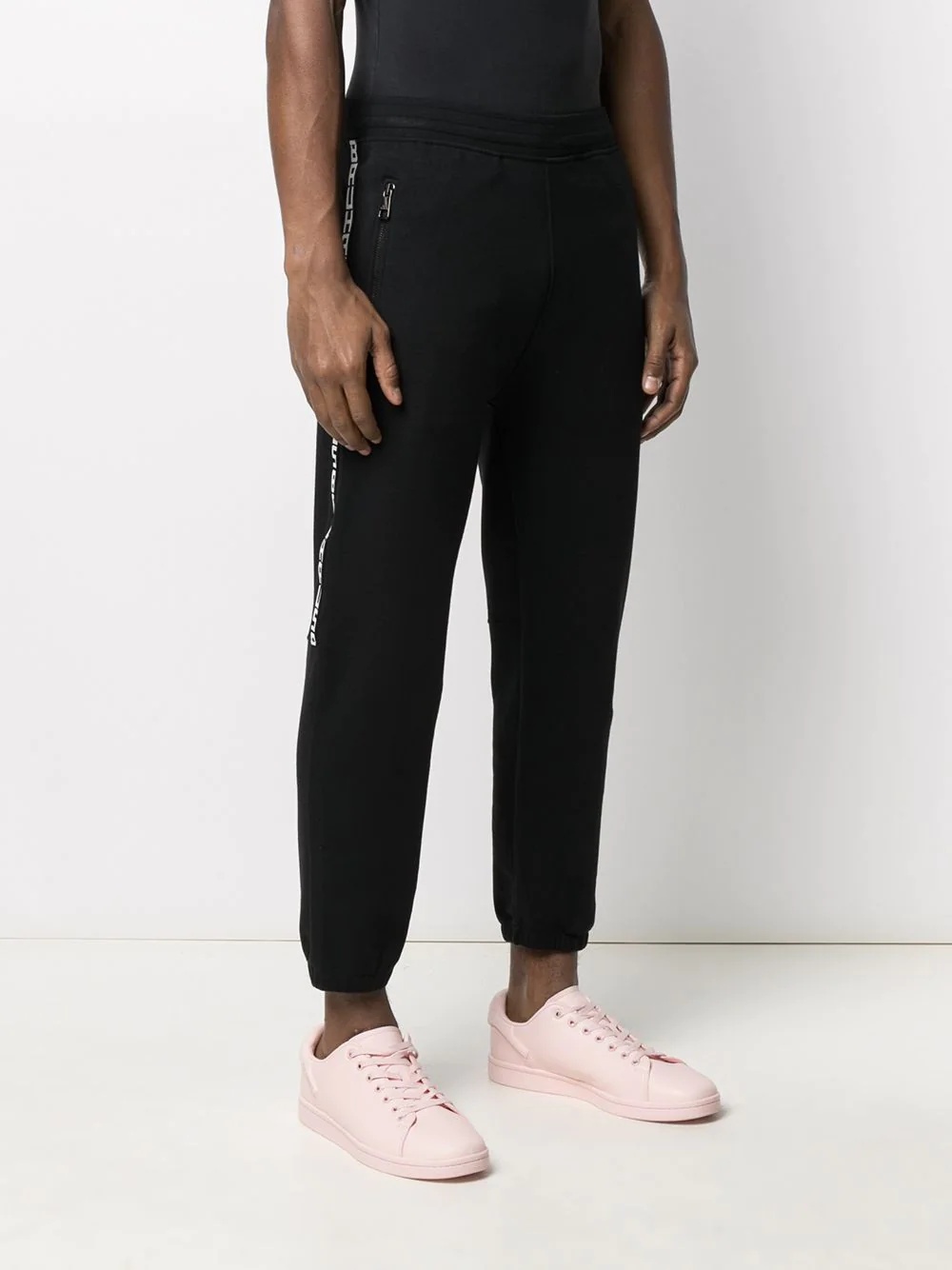 side-logo detail track pants - 3