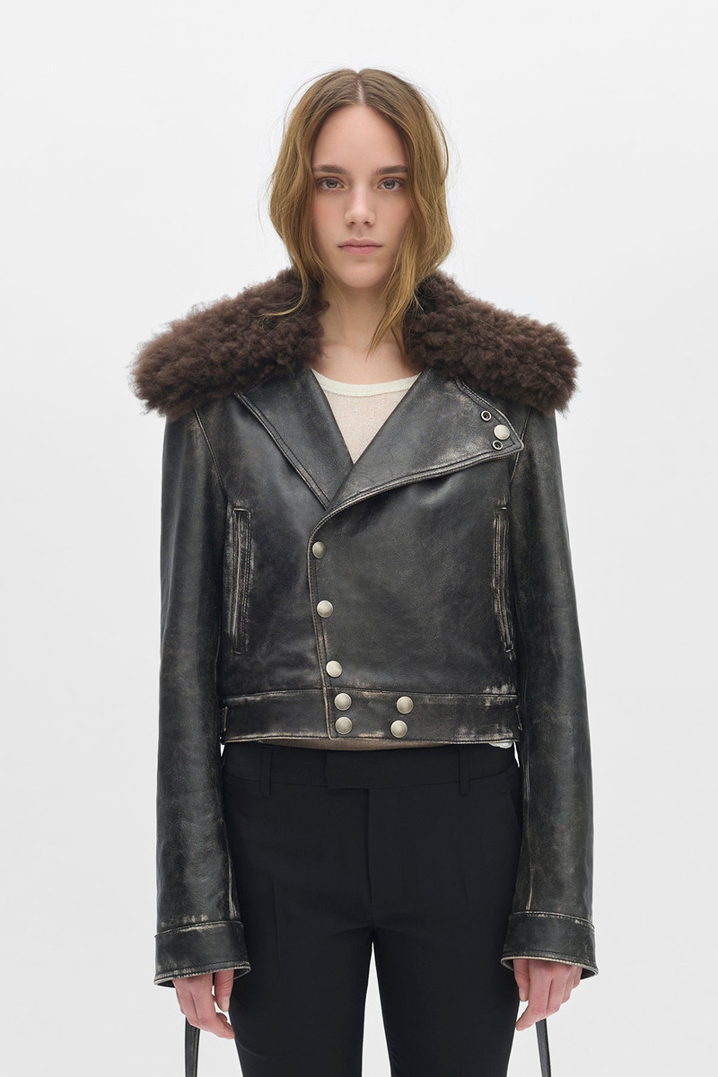 Wiebke Wool and Shearling Perfecto 1