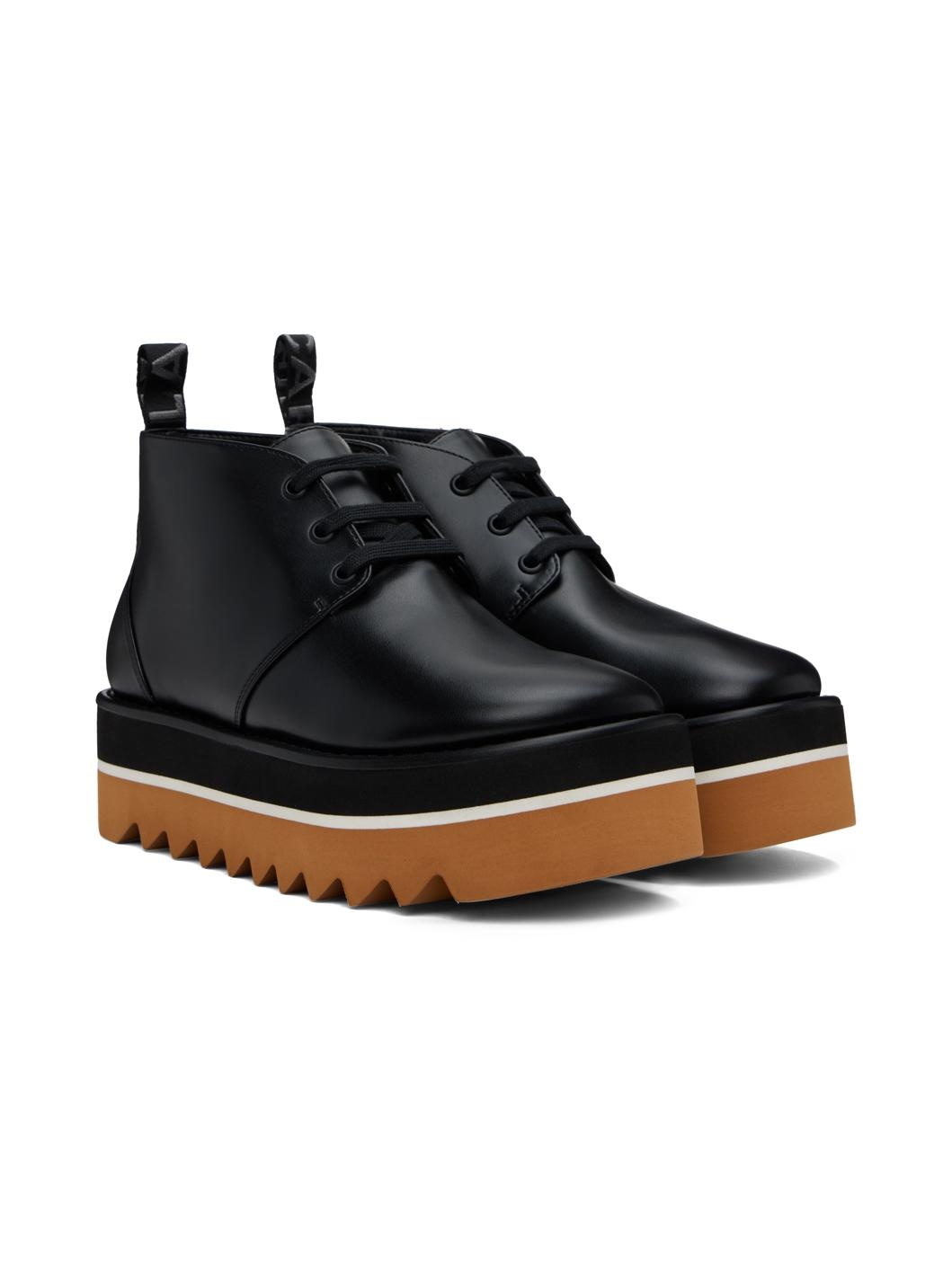 Black Sneak-Elyse Platform Loafers - 4