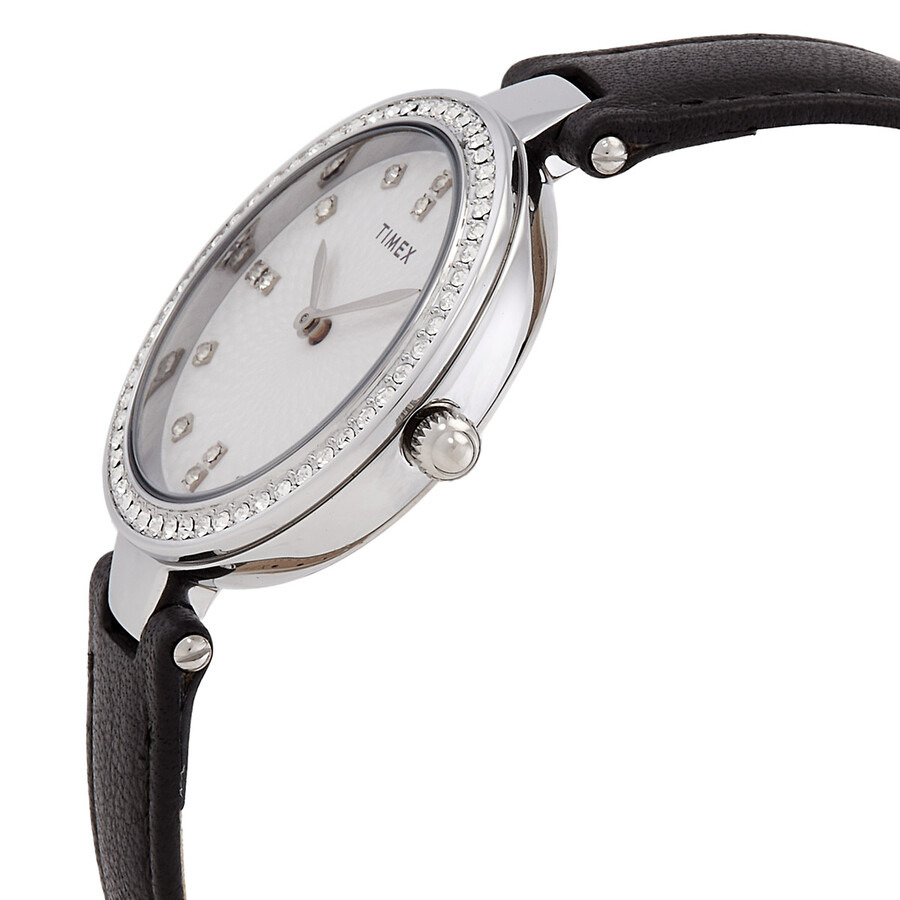 Timex - Timex Quartz Crystal Silver Dial Ladies Watch TW2V45200VQ - 2