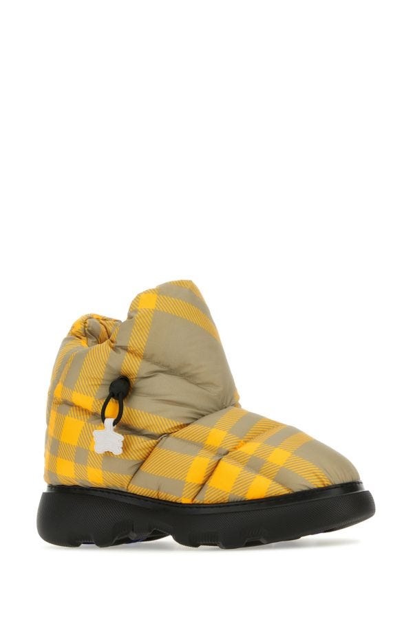 Burberry Man Printed Polyester Pillow Check Ankle Boots - 2