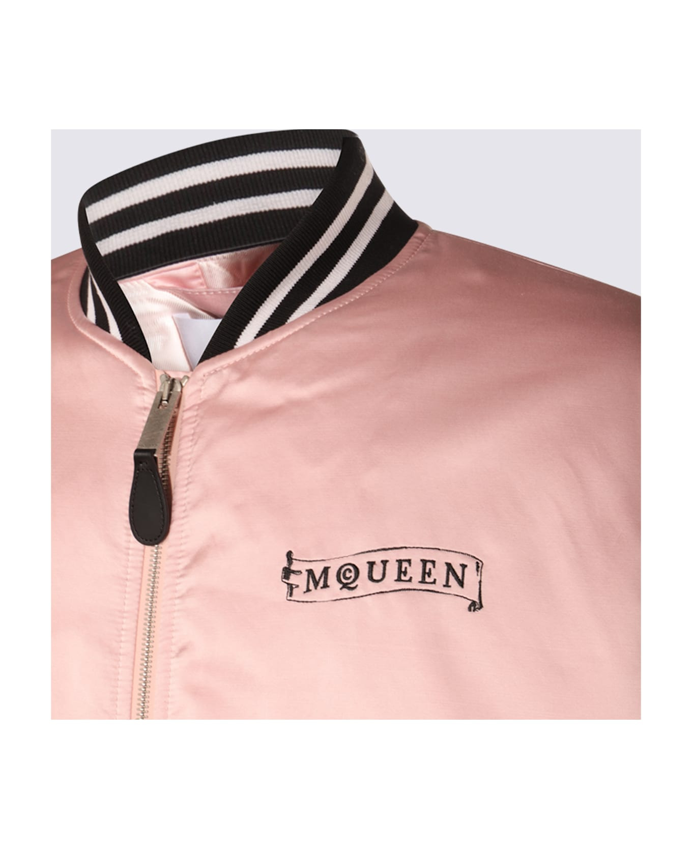 Pink And Black Cotton Casual Jacket - 3