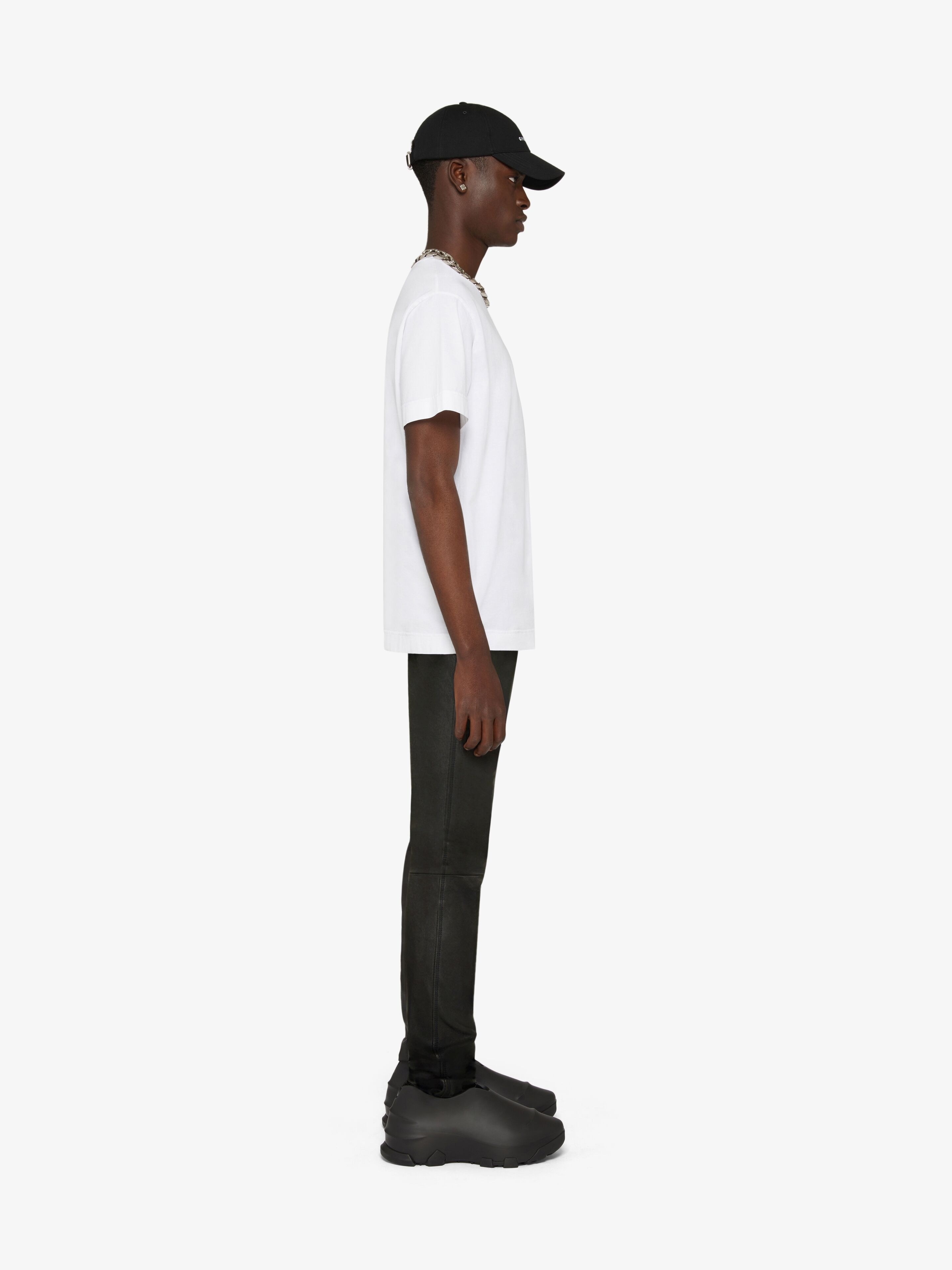 PANTS IN LEATHER WITH ZIPS - 3