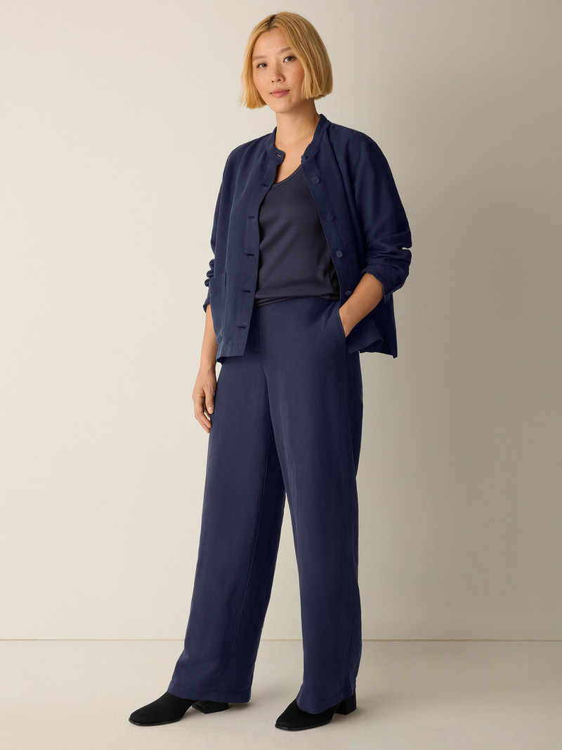 Linen Silk Twill Wide-Leg Trouser 7
