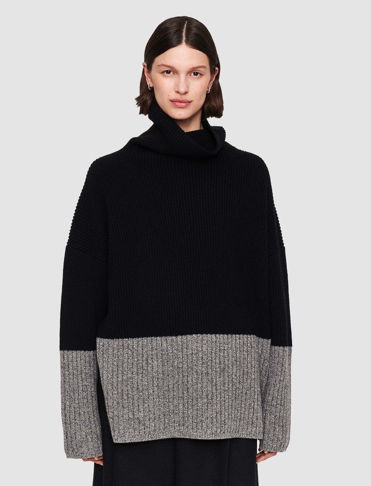 Colour Block High Neck Jumper - 3