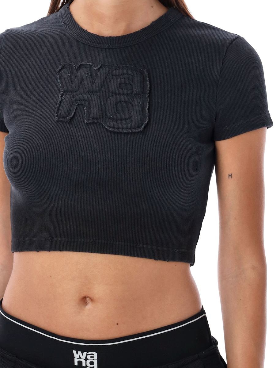 T By Alexander Wang Rib Baby Tee Logo - 3