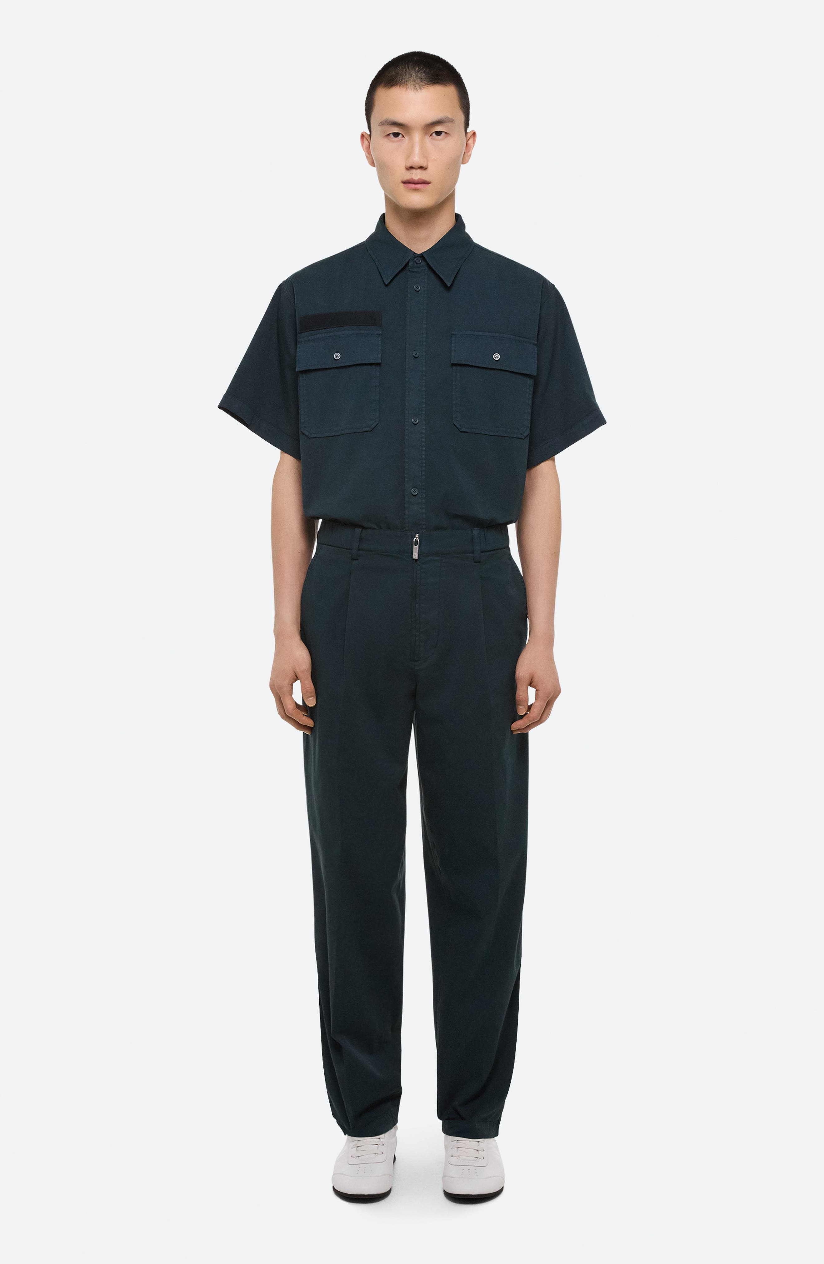 Helmut Lang GD Zoot Cotton Stretch Twill Pants in Pine at Nordstrom - 6