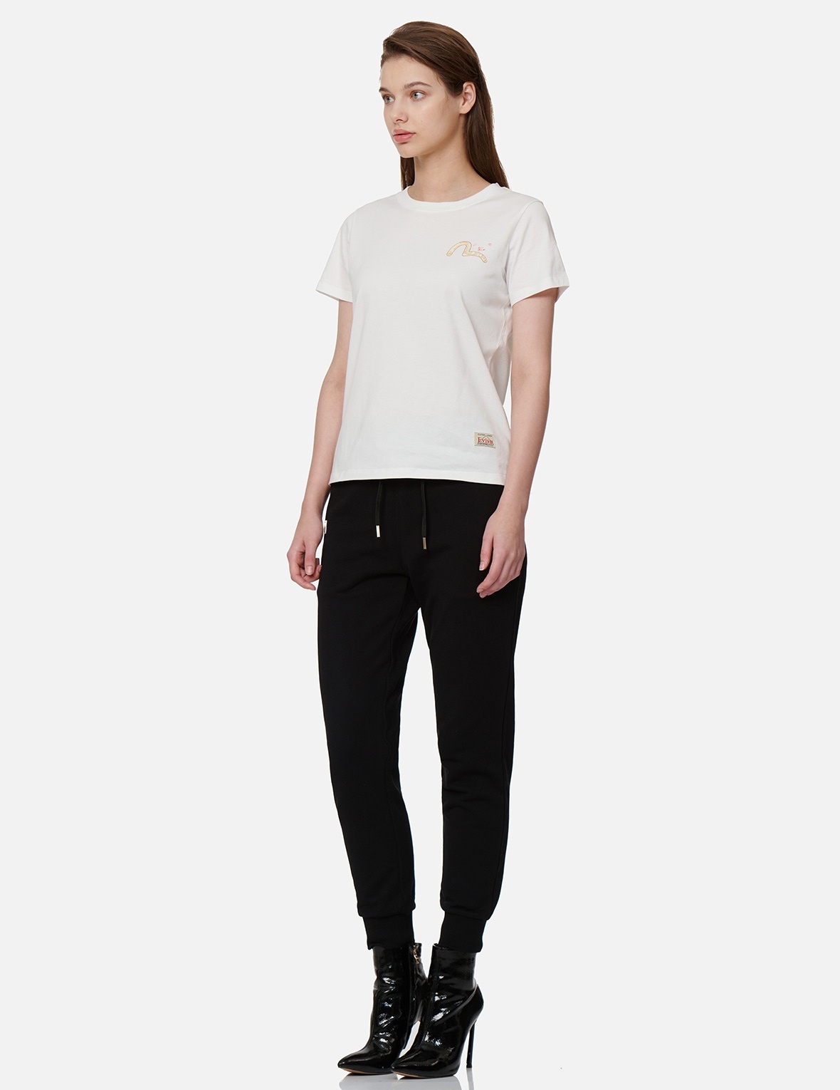 WAVE-PATTERN KAMON PRINT T-SHIRT - 4