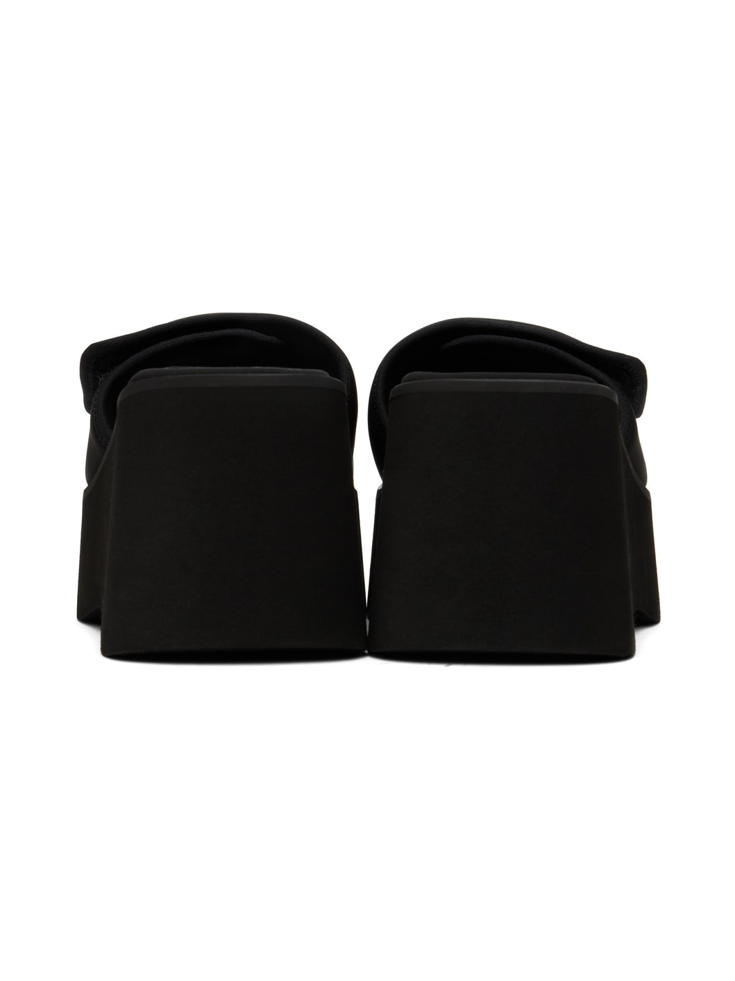 Black Scuba Wave Platform Sandals - 2