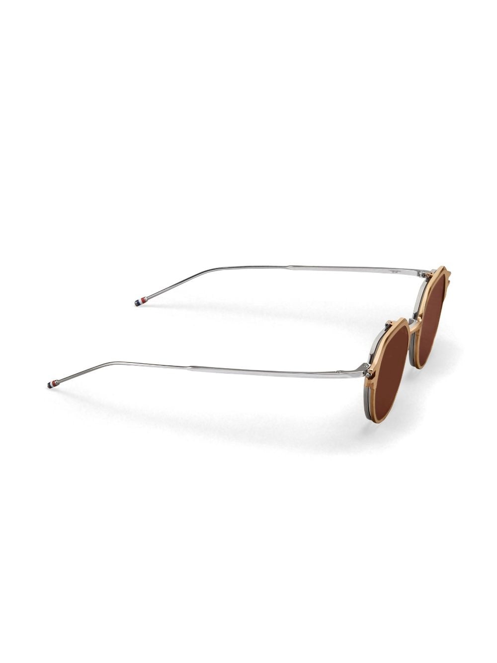 round-frame clip-on sunglasses - 2