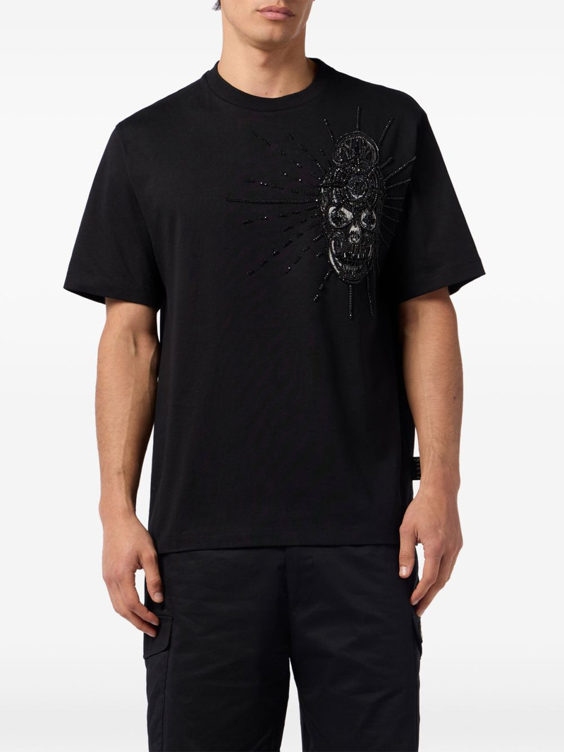 round-neck skull-graphic T-shirt 3