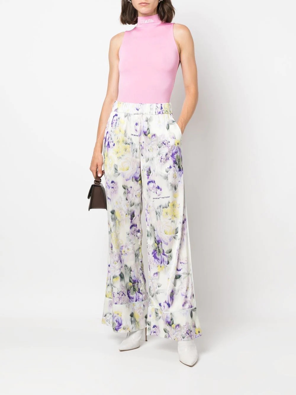 floral print palazzo trousers - 2