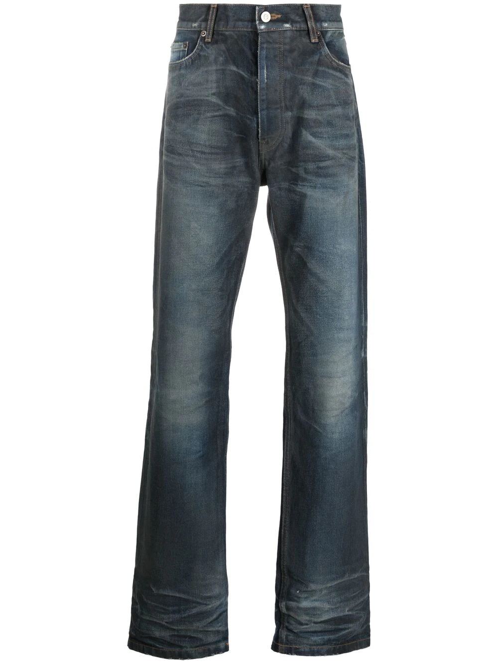 mid-rise straight-leg jeans - 1