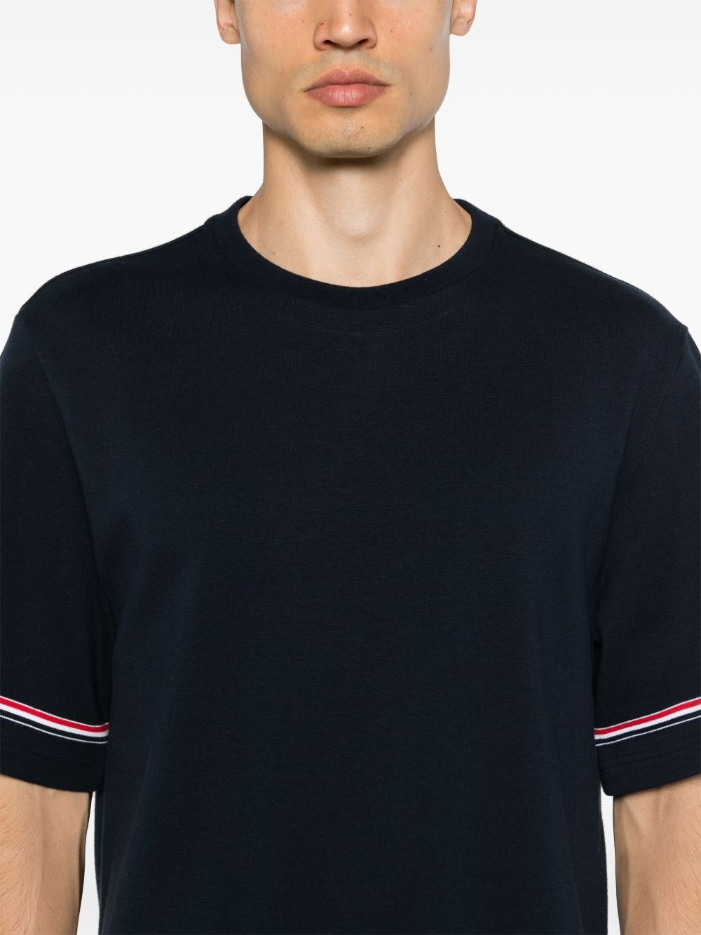 RWB-stripe cotton T-shirt - 5