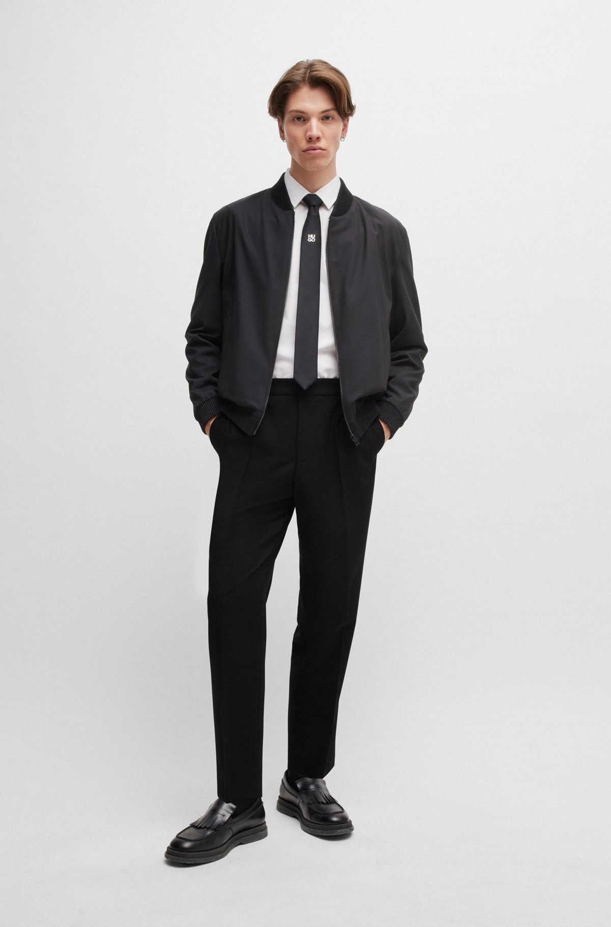 SLIM-FIT TROUSERS IN PERFORMANCE-STRETCH CLOTH - 3