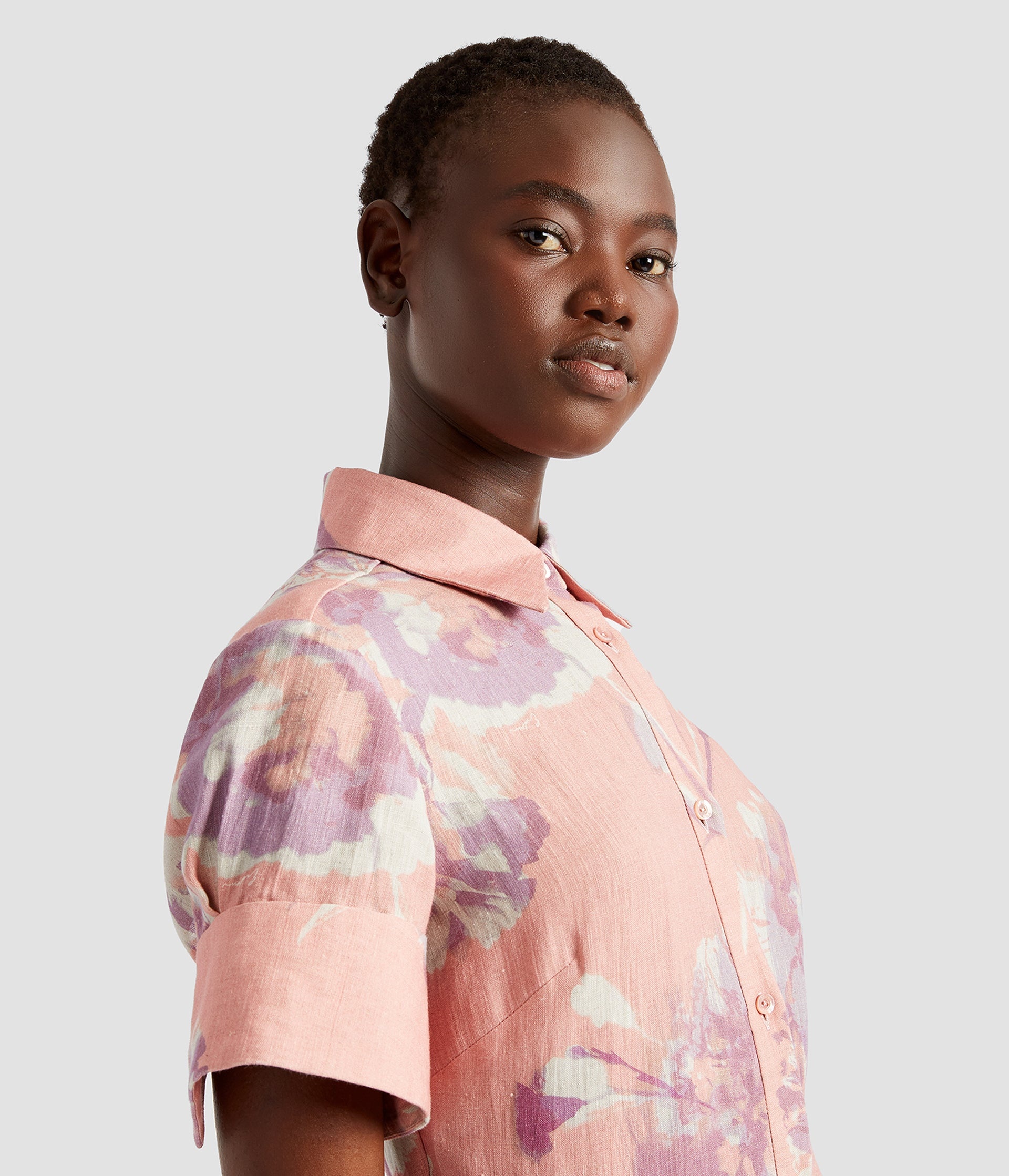 SHORT SLEEVE SHIRT DRESS - 5