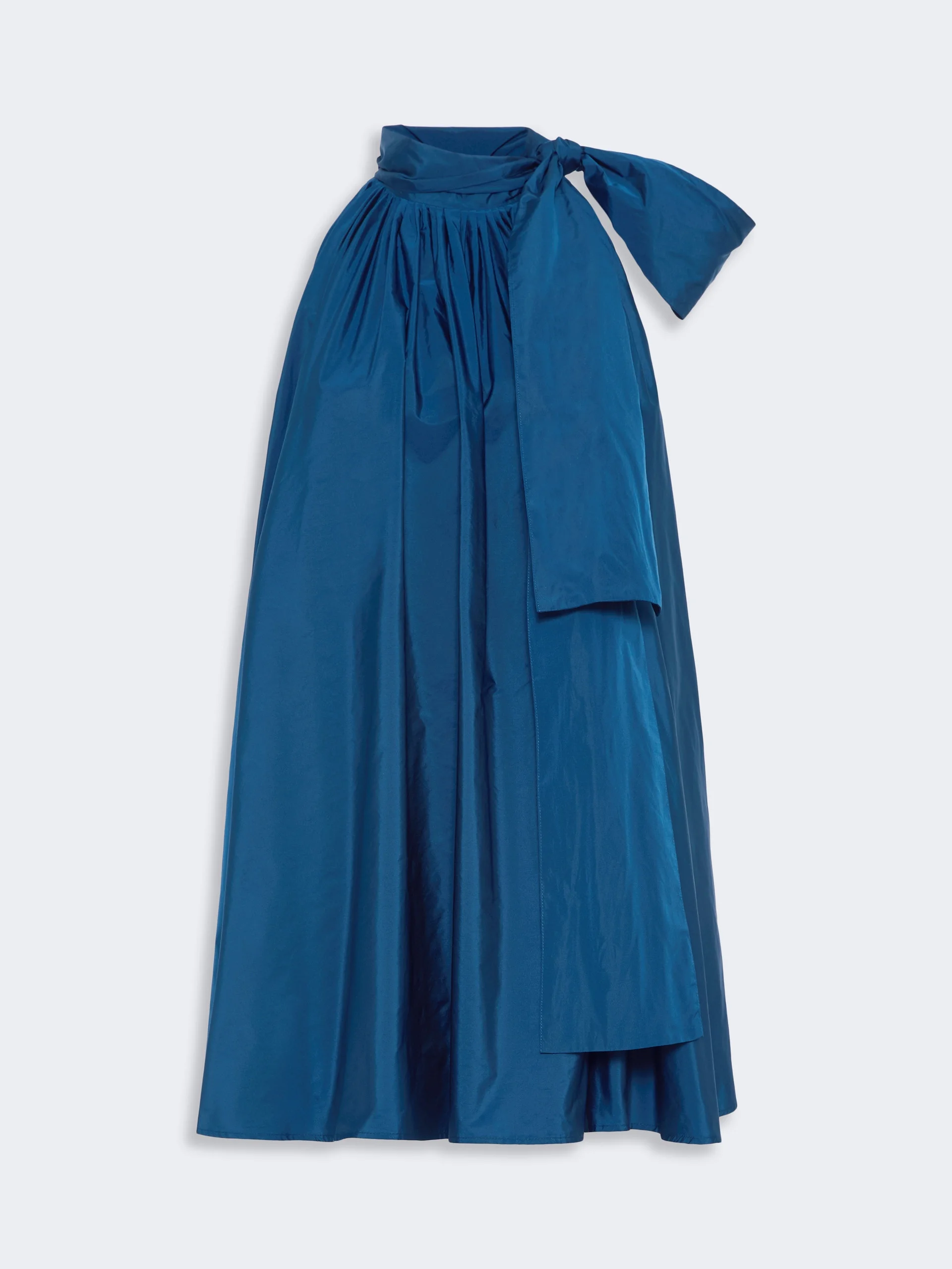 BELLICO Satin dress with oversized bow - NAVY - 1