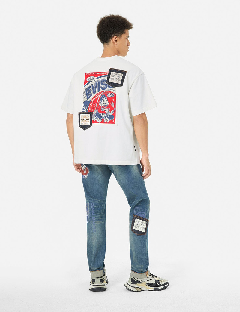 Ebisu Poster Appliqué and Seagull Embroidery T-Shirt 3